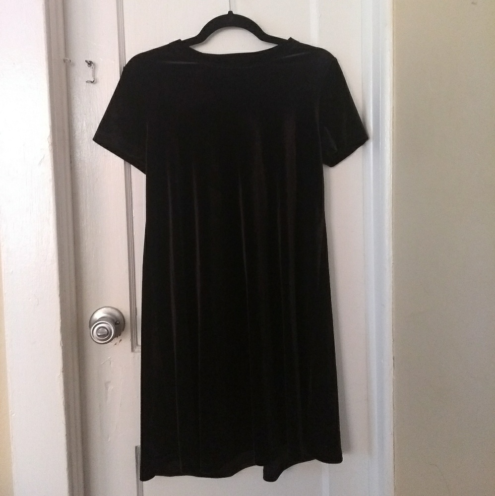 Ginger G black velvet swing dress